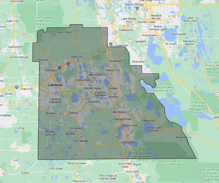 Evolve Contracting service areas map